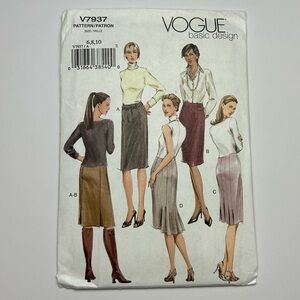 🪡 VOGUE Basic Design Misses’ Skirts Sewing Pattern V7937